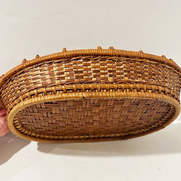 Vintage Basket Small Oval Woven Trinket Display - Picture 5 of 10